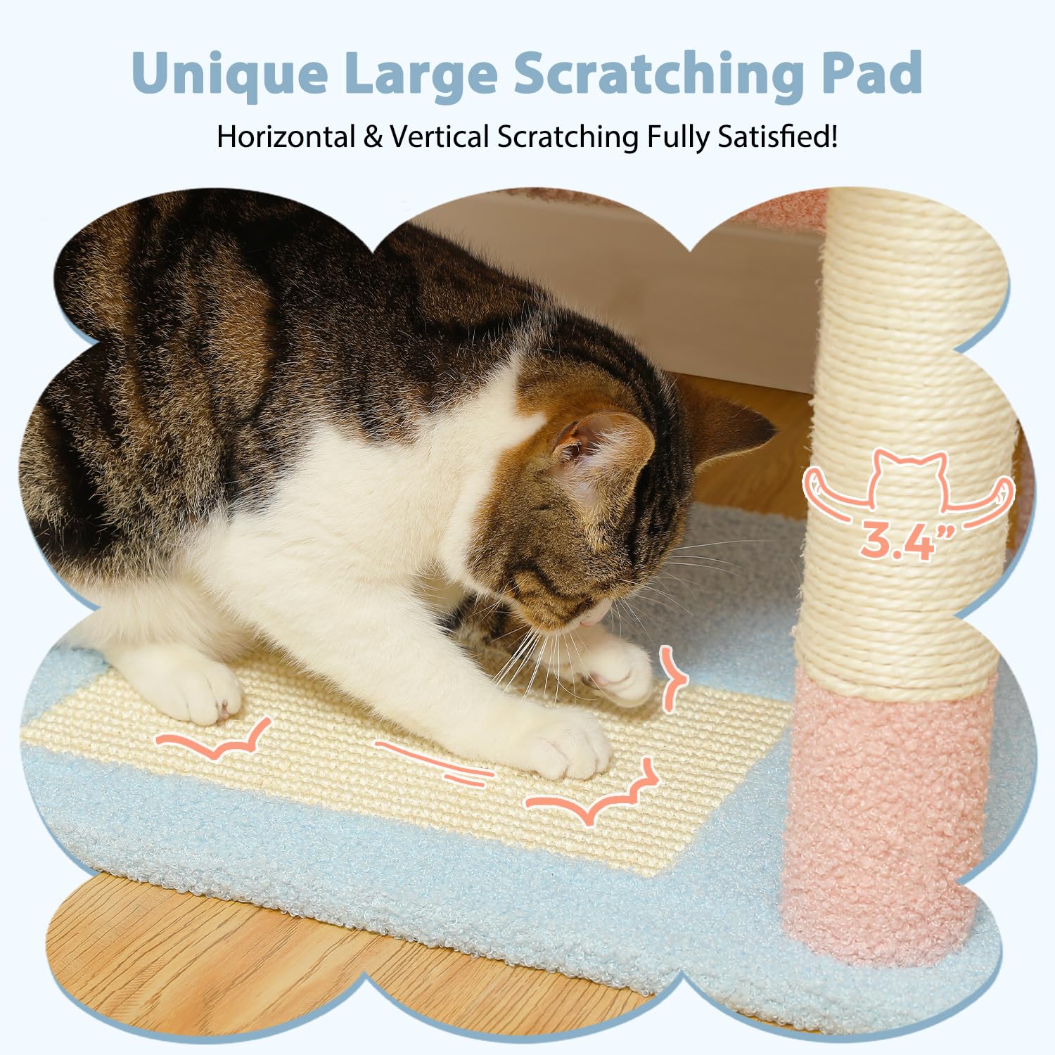 Amazon.com : PAWZ Road Flower Cat Tree, 72 Inches Large Cat
